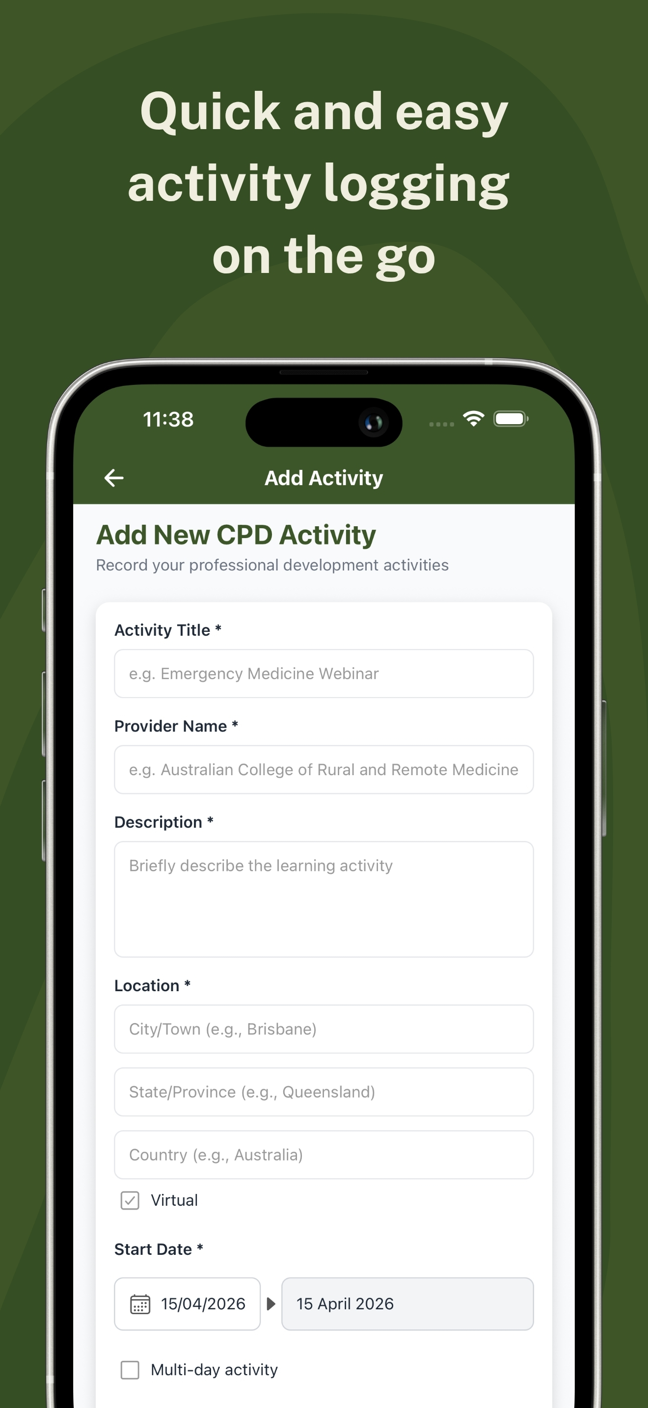CPD Home app - View